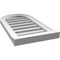 Ekena Millwork Round Top Surface Mount PVC Gable Vent: Functional, w/ 2"W x 2"P Brickmould Sill Frame, 14"W x 26"H GVPRT14X2603SF - alternate 5